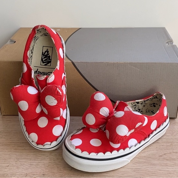 Vans x Disney Minnie Mouse Gore Bow Kids Sneakers - SZ 12 C - Picture 2 of 13